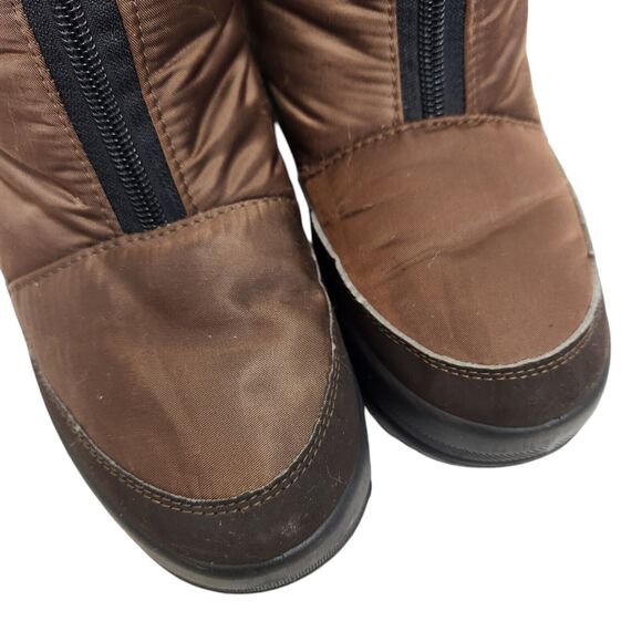 PAJAR Boots Womens EU 36 US 5-5.5 Brown Quilted‎ Faux Fur Winter Snow Boots Zip - Picture 5 of 12